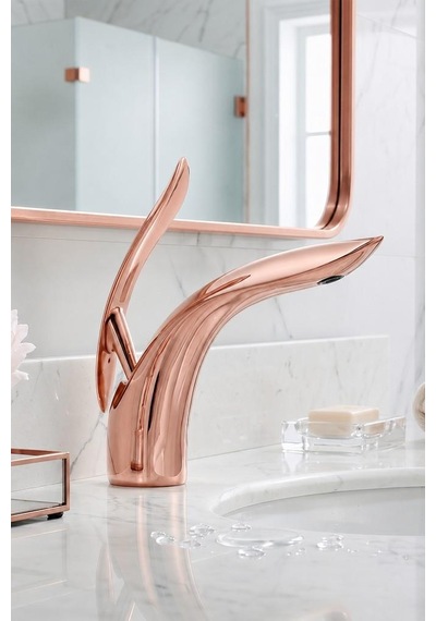 Luca Kısa Lavabo Bataryası Parlak Rose