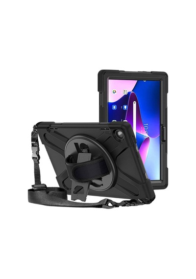 Tab M10 3rd 10.1 Tb-328fu/tb-328xu İle Uyumlu 360 Tam Koruma Sağlayan Fuchsia Defender Tablet Kılıfı Kapaklı Kılıf