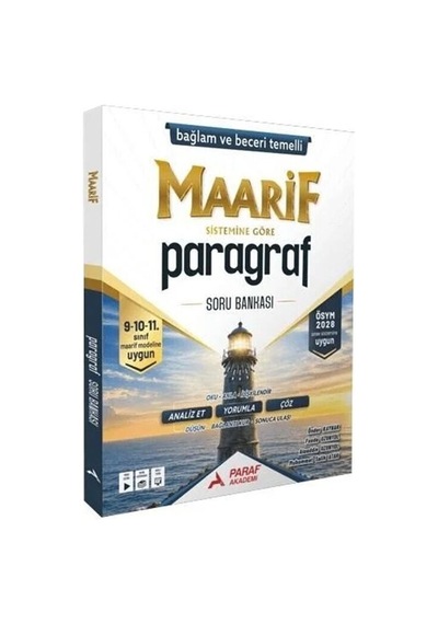 Paraf Akademi 2028 9. 10. Ve 11. Sınıf Paragraf Maarif Soru Bankası