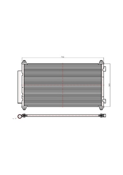 Oris Klima Kondenseri Honda C-rv 2.0i-2.4i 07 710x360x16 Oto.-mek. Orıs Chn811016 80110swaa01