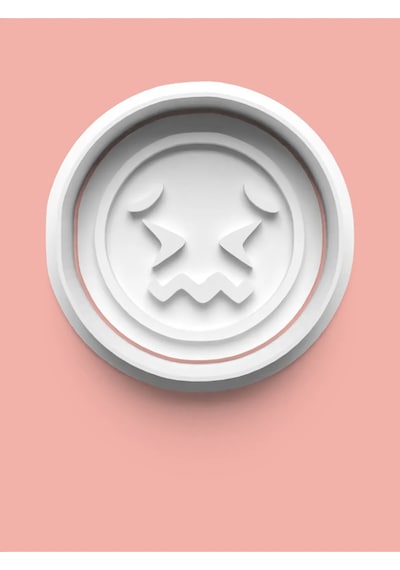 Emoji Surat İfadesi Kurabiye Kalıbı Ve Şeker Hamuru Kalıbı 0017-8