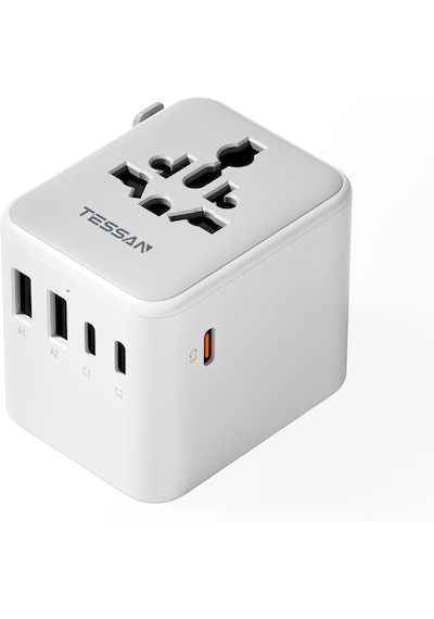 Tessan Evrensel Seyahat Adaptörü, 5 Usb Portlu 1 Usb C Uluslararası Fiş Adaptörü, Abd'den Avrupa Birliği, İngiltere, Avustralya Ve İrlanda'ya Dünya Çapında Elektrik Prizi Tessan Evrensel Seyahat Adaptörü, 5 Usb Portlu 1 Usb C Uluslararası Fiş Adaptörü, Abd'den Avrupa Birliği, İngiltere, Avustralya Ve İrlanda'ya Dünya Çapında Elektrik Prizi