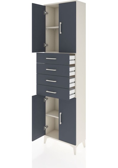 Arges Dolap 3 Raflı 4 Çekmeceli 4 Kapaklı 60x30x221 Aytaşı-an... Aytaşı
