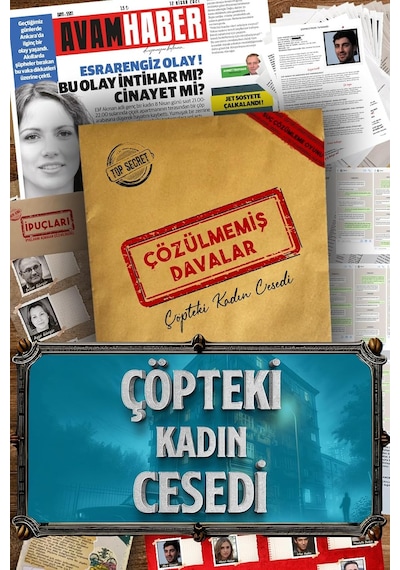 Çözülmemiş Davalar Dedektiflik Suç Çözümleme Oyunu Elif Akman Dosyası - Gizem Bulmaca Cinayet Çözme Kutu Oyunları - Katil Bulma Dedektif Oyunu - Suçlu Kim, Cinayeti Çözebilir Misin Dava-1