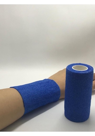 Medikaltec Dymec Kendinden Yapışkanlı Bandaj Mavi Ebat: 10cm X 4.5m 4'lü Avantaj Paket
