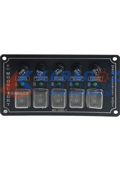 MOONLIGHT YATAY 5'Lİ SWITCH PANEL SİGORTALI