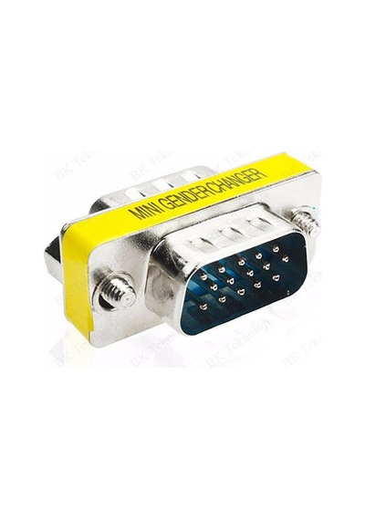 VGA Erkek-Erkek Mini Cinsiyet Değiştirici Adaptörü 15 Pin VGA M/M