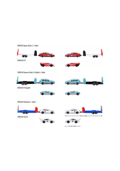 Majorette Porsche Motorsport Yarış Arabası - Taycan Turbo S + 917 212053112