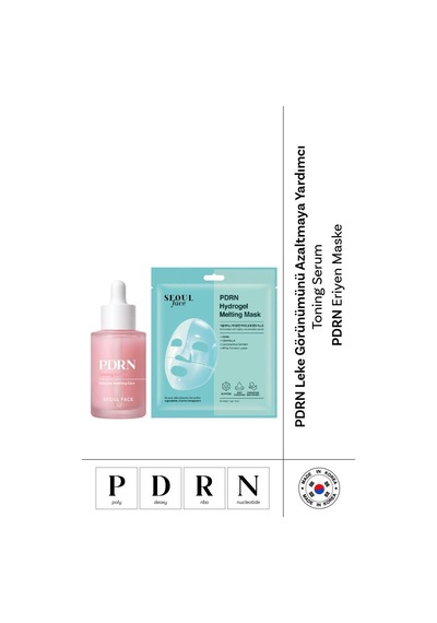 Dermal Yaşlanma Karşıtı Leke Karşıtı Nemlendirici Pdrn Toning Serum 30 Ml Ve Pdrn Maske 34 Gr