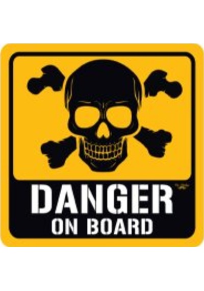 Bob6 Danger On Board Sticker