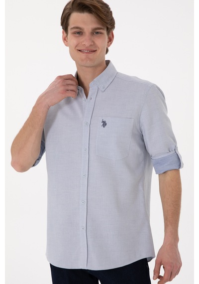 U.S. Polo Assn. Erkek Lacivert Regular Fit Cepli Gömlek 50306340-VR033
