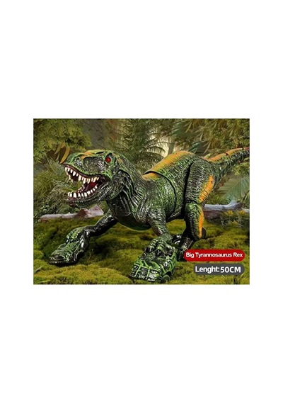 Uzaktan Kumandalı Büyük T-rex Dinozor - 48 Cm Duman Efektli, Sesli Ve Işıklı Usb Şarjlı Rc Aksiyon F