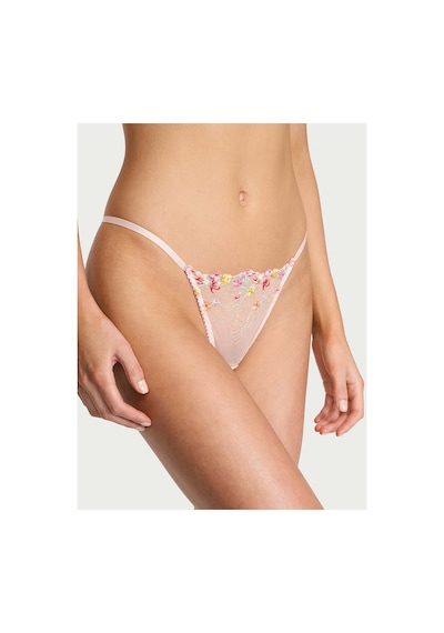 Victoria's Secret Bloom İşlemeli V-string Külot Gökkuşağı Çiçeği