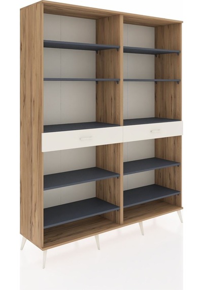 Hyperion Gardrop 10 Raflı 2 Çekmeceli 176x44x221 Çam-antrasit/aytaşı Antrasit/aytaşı Hyperion Gardrop 10 Raflı 2 Çekmeceli 176x44x221 Çam-antrasit/aytaşı Antrasit/aytaşı