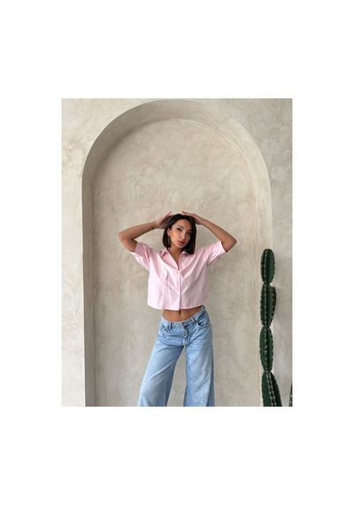 Verymoda Arkası Kelebek Detaylı Gömlek - D2787 Pembe