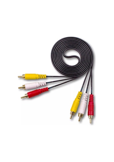 Koodmax 1.8 Metre 3rca To 3rca Kablo - Altın Uçlu , Kompozit Ses Ve Video Aktarım Kablosu
