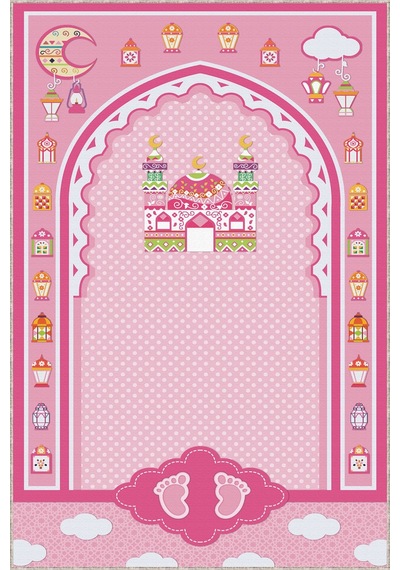 Pembe Cami Temalı Kız Çocuk Seccadesi Cs34