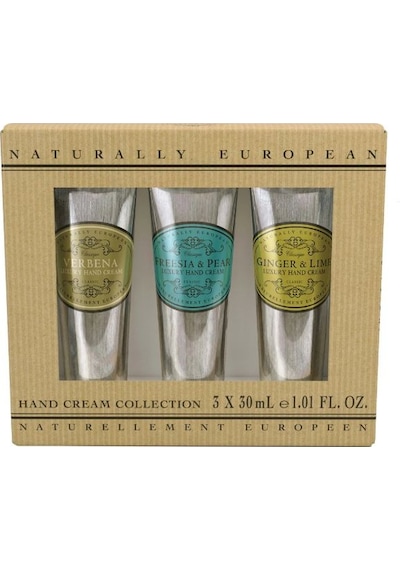 Naturally European Ginger & Lime  + Freesia & Pear + Verbena Mini El Kremi Seti 3 x 30 ML