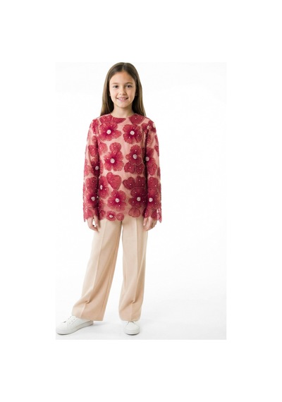 Xo Kids Kız Çocuk 3lu Alt Üst Takım 11-15 Yaş 2039 Bordo