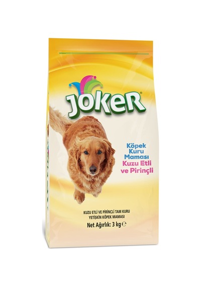 3 Adet Joker Kuzu Etli Pirinçli Tam Kuru Köpek Maması 3 Kg