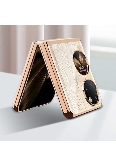 Huawei P50 Pocket Kılıf Pazarplus Kıpta Kılıf Altın