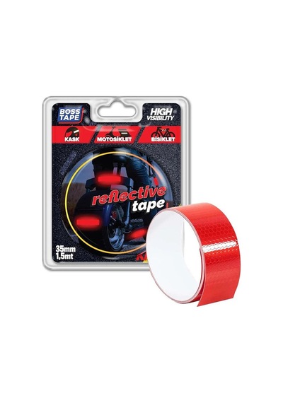 Boss Tape Reflektif Bant Kırmızı 35mmx1,5mt Bt-090