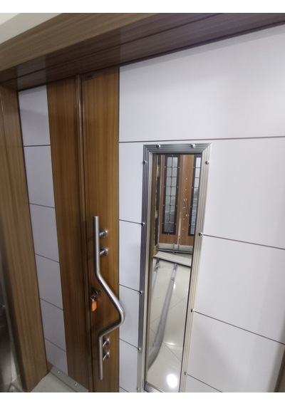 Çelik Kapı Modelleri Abd Beyaz Düz Model Bina Kapısı Sağ