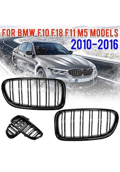 Bmw F10 M5 Piano Black Çift Tırnak Ön Böbrek Panjur