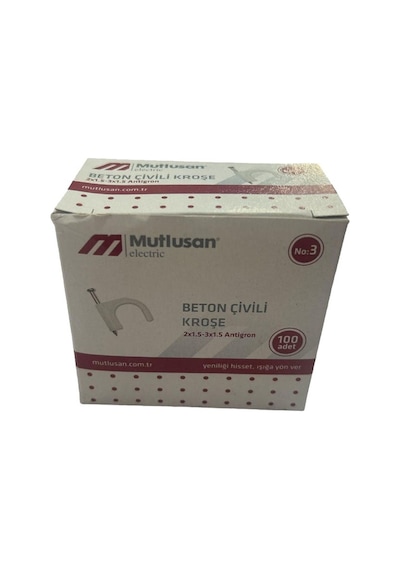 Mutlusan Beton Çivili Kroşe No:3 - 100 Adet