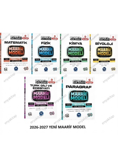 Çap Yayınları Üniversiteye Hazırlık Matematik Fizik Kimya Biyoloji Edebiyat Paragraf Ders Platosu Maarif Modeli Tematik Soru Bankası 6lı Set