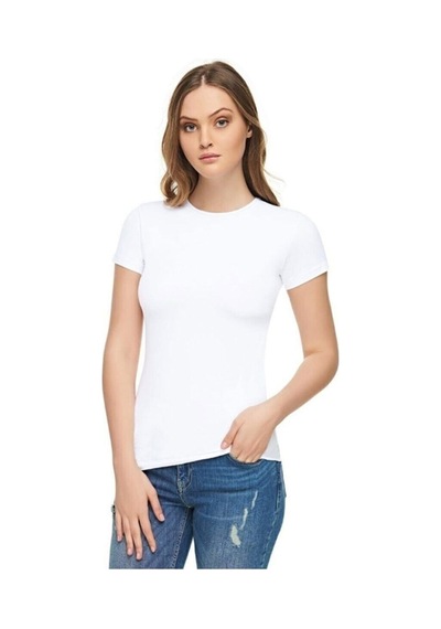 Tutku Elit Elit Beyaz Kısa Kol Basic Kadın Body Diğer