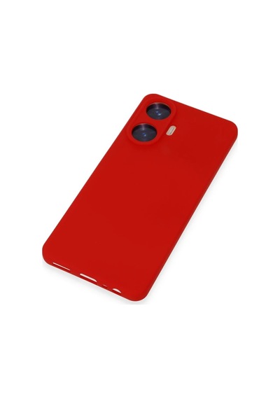 Realme C55 Kılıf Nano İçi Kadife Silikon - Kırmızı Aklby-bsva58 Standart