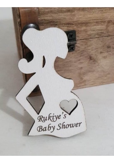 Isme Özel Hamile Kadın Magnet, Kişiye Özel Babyshower
