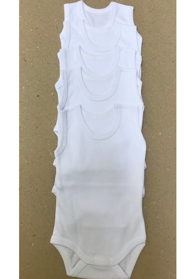 Özdemirli Bebe Bebelino Çıtçıtlı Askılı Badi 5'li - Beyaz Özdemirli Bebe Bebelino Çıtçıtlı Askılı Badi 5'li - Beyaz