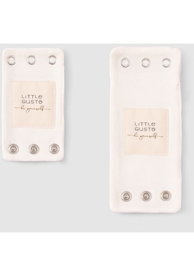 Little Gusto Organik Pamuk Bebek Body Zıbın Uzatma Aparatı 2 Adet 8,5mm 001