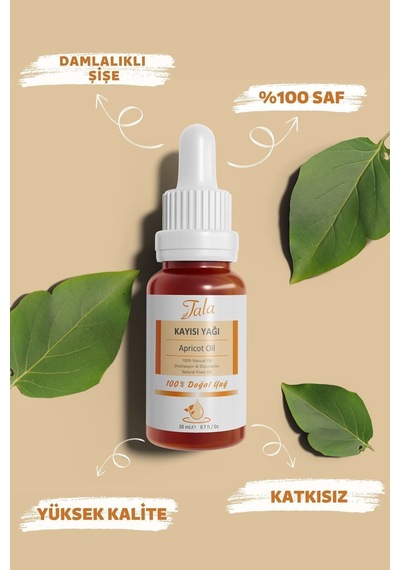 Tala Kayısı Çekirdeği Yağı %100 Saf Ve Doğal Soğuk Sıkım 20 ML