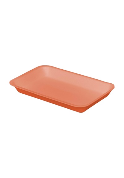 Tek Kullanımlık Köpük 2000 Gr. Turuncu Servis Et Kıyma Saklama Tepsi Tabak -265x175x35mm. - 20 Adet