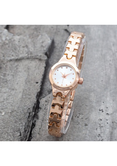 Retro Minimal Oval Kasa Rose Kordon Kadın Kol Saati ST-304199