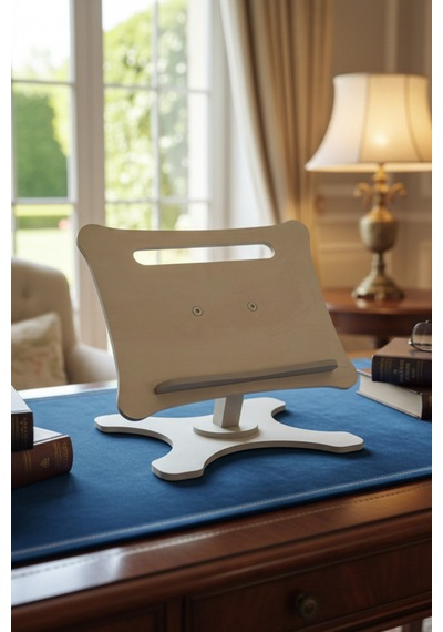 Ahşap Kitap Okuma Standı Yükseklik Ayarlanabilir Katlanabilir 360º Dönebilen Laptop Standı