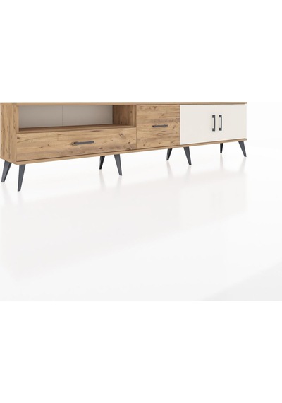Arges Tv Ünitesi 2 Raflı 2 Çekmeceli 2 Kapaklı 220x30x51 Çam-aytaşı/çam Aytası/atlas Çam - Atlas Çam Arges Tv Ünitesi 2 Raflı 2 Çekmeceli 2 Kapaklı 220x30x51 Çam-aytaşı/çam Aytası/atlas Çam - Atlas Çam