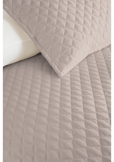 Gri Minimal Genç Odası Tek Kişilik Pike Takımı - Bej Modern 160x220 Cm Kapitone Yatak Örtüsü Sabahçı Saman Nüansı