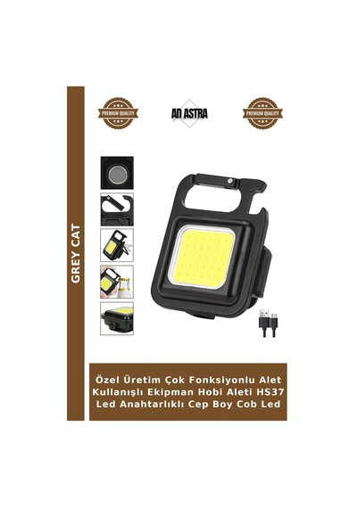 Özel Üretim Çok Fonksiyonlu Alet Kullanışlı Ekipman Hobi Aleti Hs37 Led Anahtarlıklı Cep Boy Cob Led