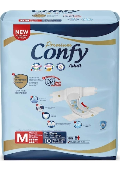 Confy Adult Yetişkin Bezi M 10'Lu
