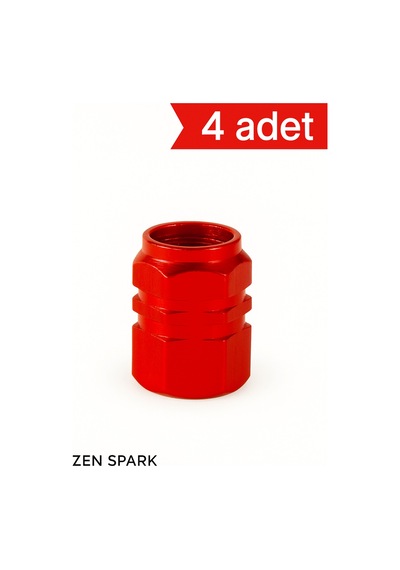 Kırmızı Alüminyum Altıgen Sibop Kapağı 4'lü Kırmızı Sibob Kapağı