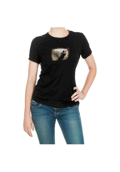 Dream Theater John Myung Baskılı Siyah Kadın Tshirt