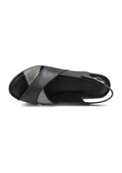 Prego Clavi Hakiki Hakiki Deri Poli Hafif Taban Dikişli Günlük Kadın Comfort Sandalet Siyah Siyah Prego Clavi Hakiki Hakiki Deri Poli Hafif Taban Dikişli Günlük Kadın Comfort Sandalet Siyah Siyah