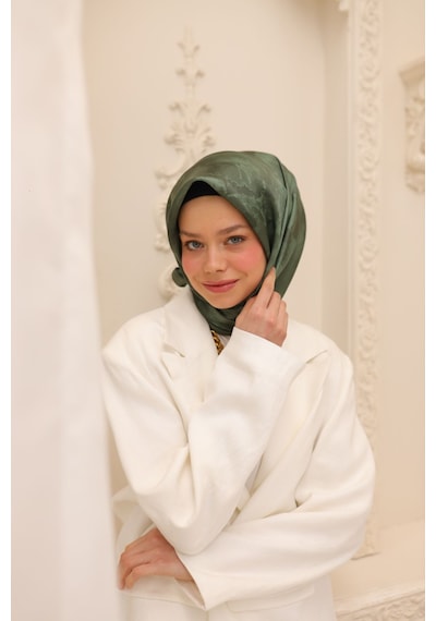 Silk Home Shiny Eşarp 75002-48 Çimen Yeşili, Koyu Yeşil
