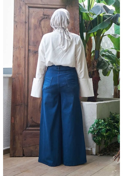 1162-denim Pantolon Etek Lacivert Lacivert