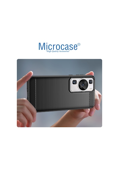 Huawei P60 / P60 Pro Brushed Carbon Fiber Silikon Kılıf - Al3332