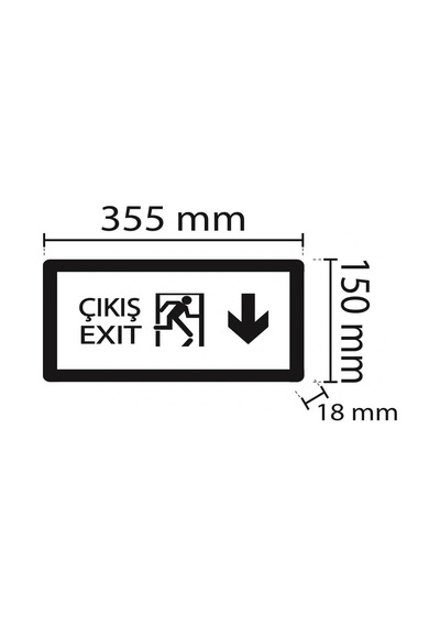 Noas 3w Aşağı Çift Yönlü Exit Led Acil Çıkış Armatürü Çok Renkli